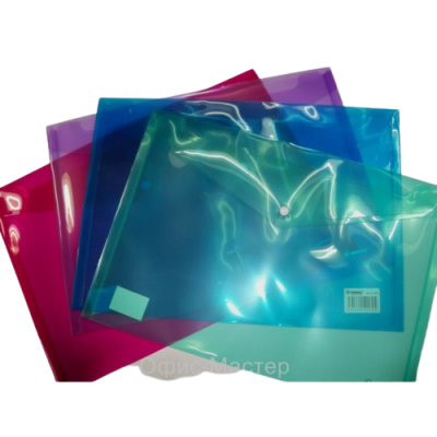 Папка-конверт А4 прозора на кнопці 5016 NORMA
